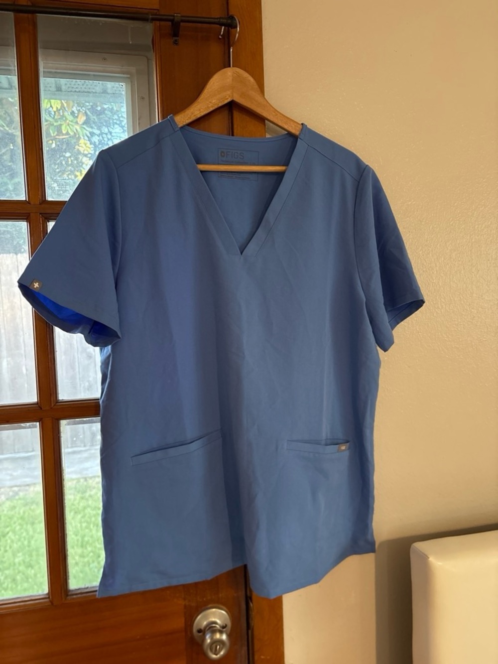 Figs Casma Ceil Blue Technical Collection Scrub Top